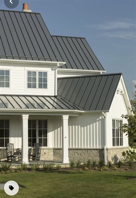 white farm house metal roof|farmhouse with metal roof images.